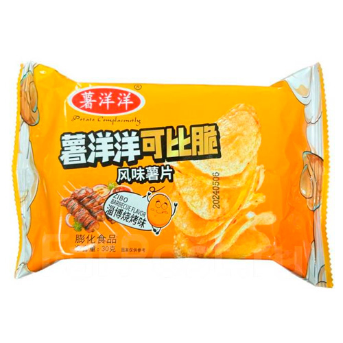 Чипсы Shuyangyang Crispy барбекю   30гр