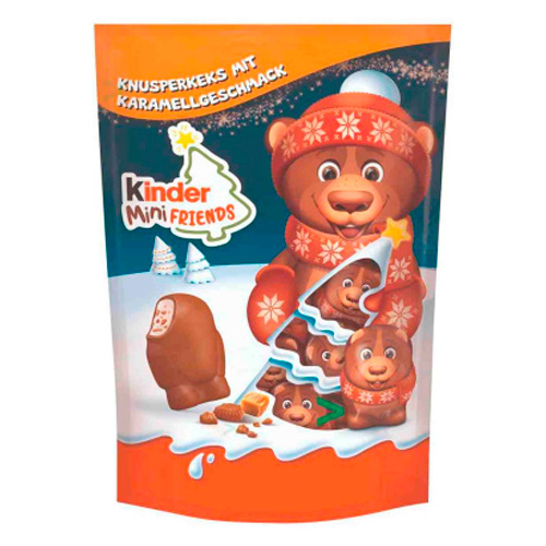 Шоколад Kinder Mini Friends Knusperke мини-мишки  122гр