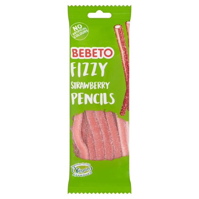 Мармелад Bebeto Fizzy Strawberry Pencils со вкусом клубники и ванили 200гр