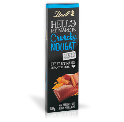 Шоколадный батончик Lindt Hello Crunchy Nougat 39г