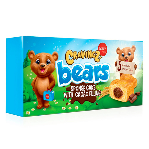 Кекс Jouy&Co Bears с шоколадной начинкой 200гр