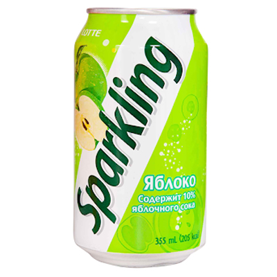 Сокосодержащий напиток LOTTE Sparkling 355мл. Яблоко
