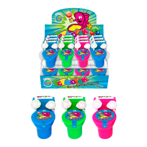 Леденец Super Crush с кислой пудрой Горшочек   15гр