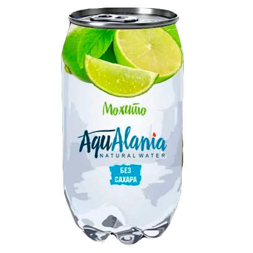 Напиток среднегаз. б/а AquAlania со вкусом Мохито 330мл.