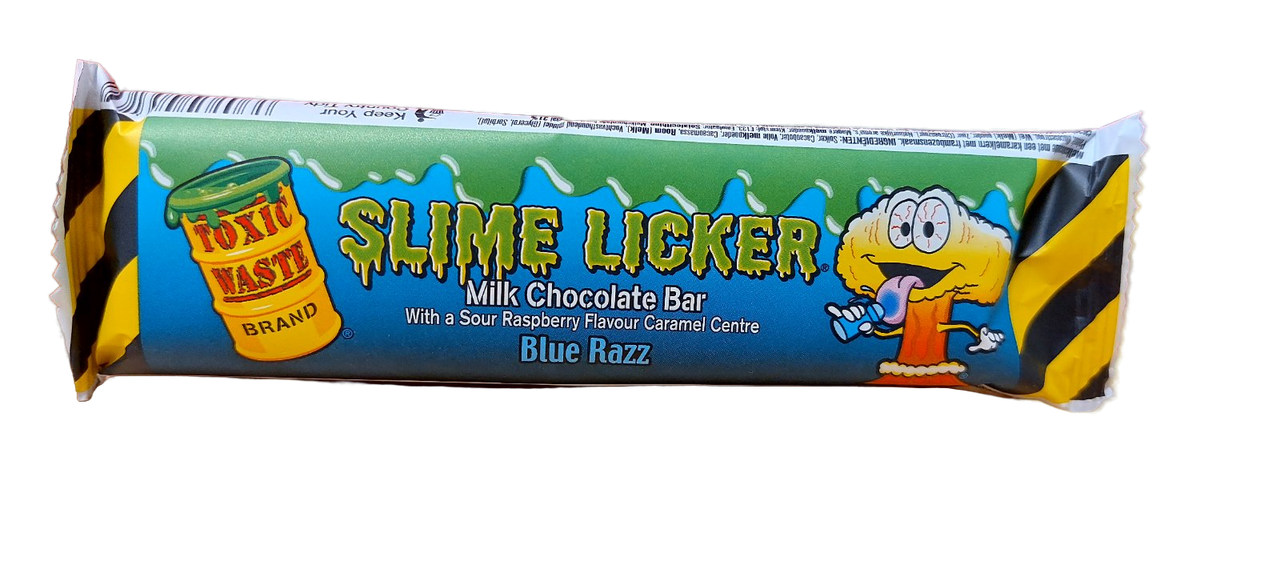 Шоколадный батончик Toxic Waste Slime Licker Blue Raspberry Choc Bar   50гр