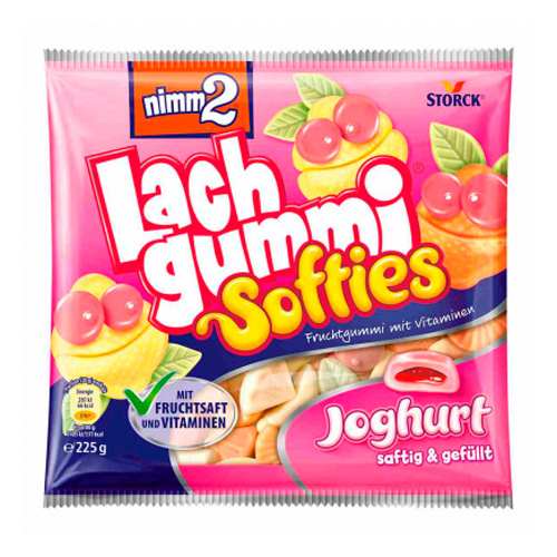 Жев.конфета Storck NIMM2 Lachgummi Softies Joghurt   225гр
