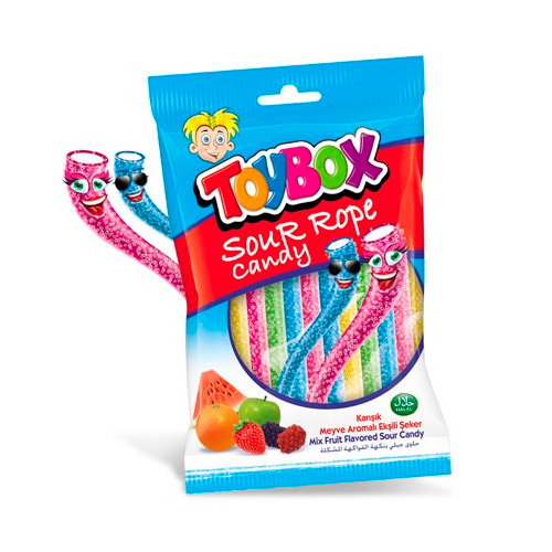 Жев.мармелад TOYBOX кислые веревки Радуга 70гр.