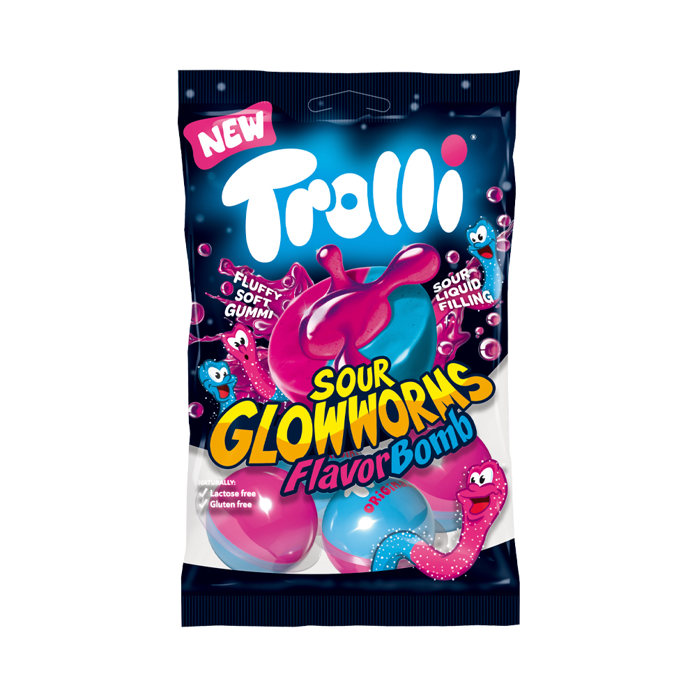 Жев.мармелад Trolli Flavour Bomb Sour Glowworms   75гр