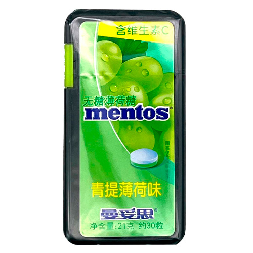 Леденцы Mentos Green Grape Sugar Free  21гр