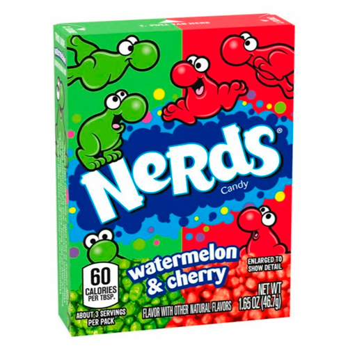 Конфеты Wonka Nerds со вкусом арбуза и вишни   46,7гр