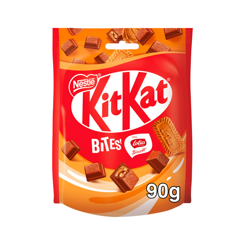 Шоколадные батончики KitKat Bites Lotus Biscoff 90гр