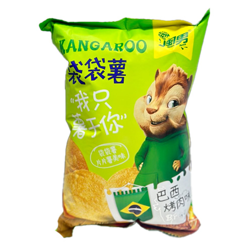 Чипсы Kangaroo со вкусом бразильского барбекю   56гр