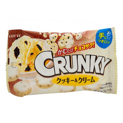 Шоколадное драже Crunky с начинкой из печенья Lotte 37гр