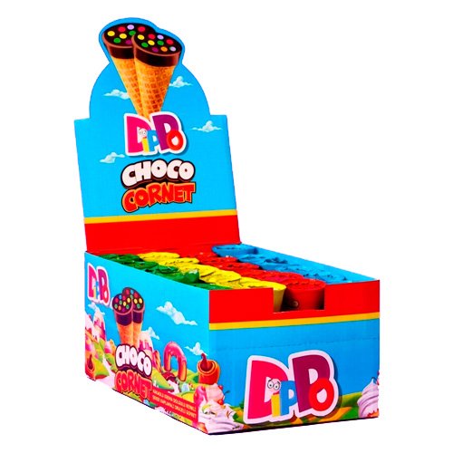 Вафельный рожок DIPPO Cornet с кремом из фундука с конфетами-драже   25гр