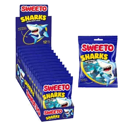 Жев.мармелад в пакетиках SWEETO SHARK 80гр АКУЛЫ
