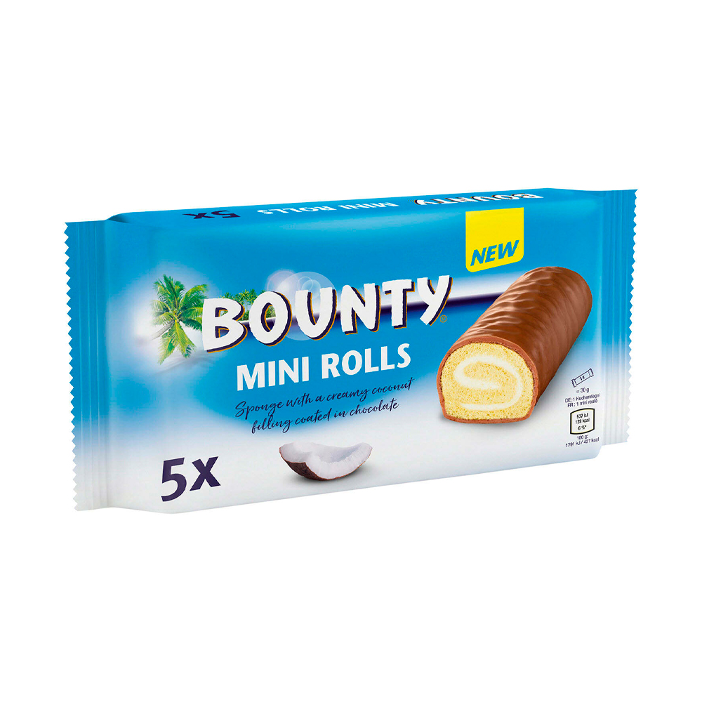 Пирожное бисквитное Bounty Mini Rolls   150гр