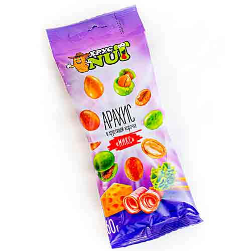Арахис  ХрустNut в хрустящей корочке MIX   60гр