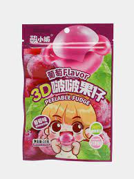 Мармелад Flavor Peelable Fudge виноград 25гр
