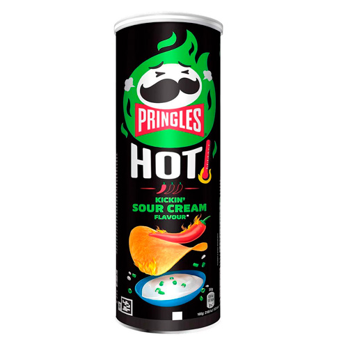 Чипсы Pringles HOT Kickin Sour Cream   160гр