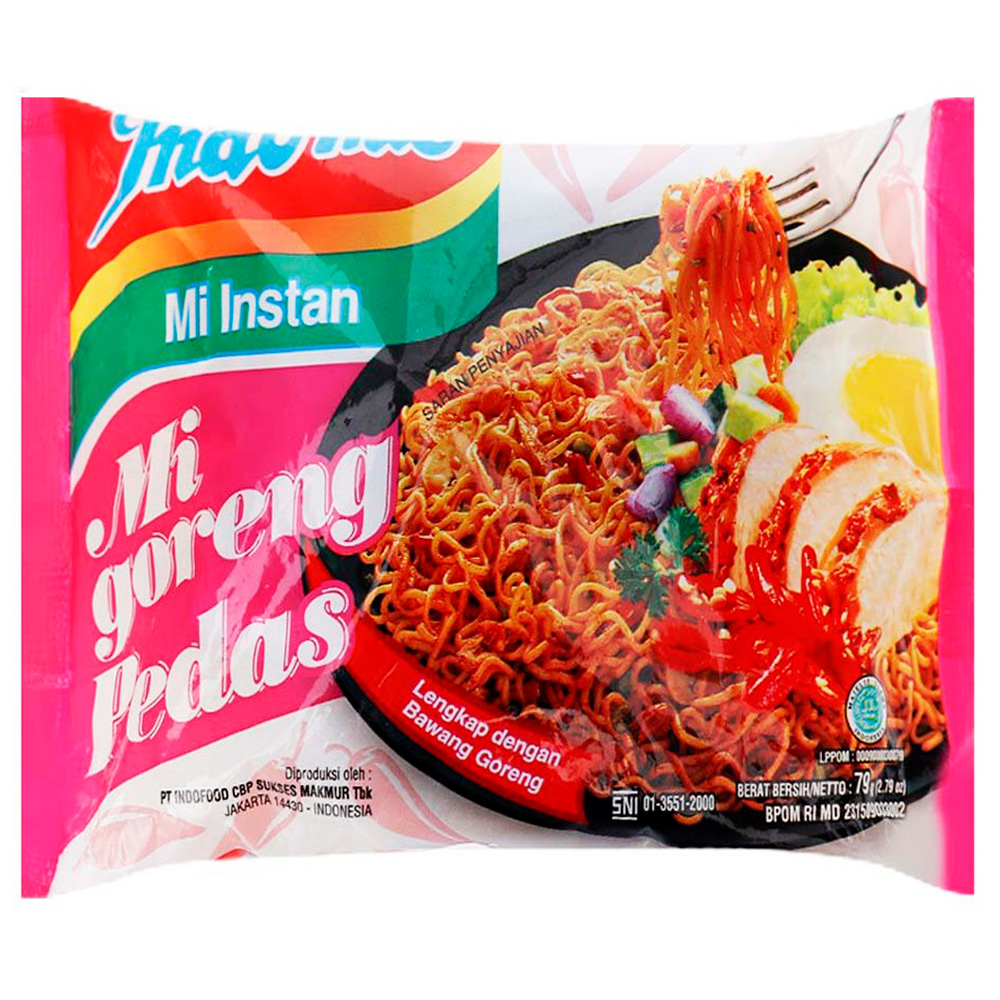 Лапша INDOMIE INSTANT SOUP NOODLES CHICKEN PEDAS 79гр