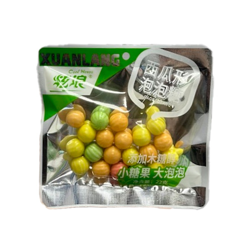 Жев.резинка Xuanlang «Яркая волна» в форме арбуза   22гр