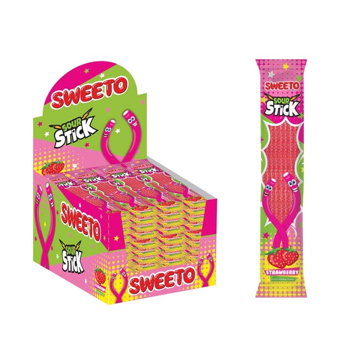 Жев.мармелад SWEETO Sour Stick Клубника 30гр Турция