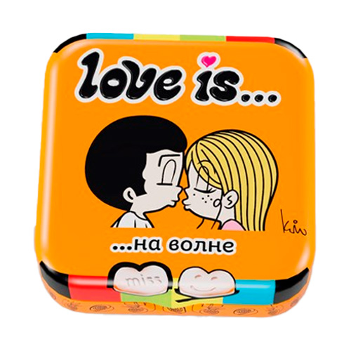 Конфеты Love is в форме сердца со вкусом морской соли и маракуйи   20гр