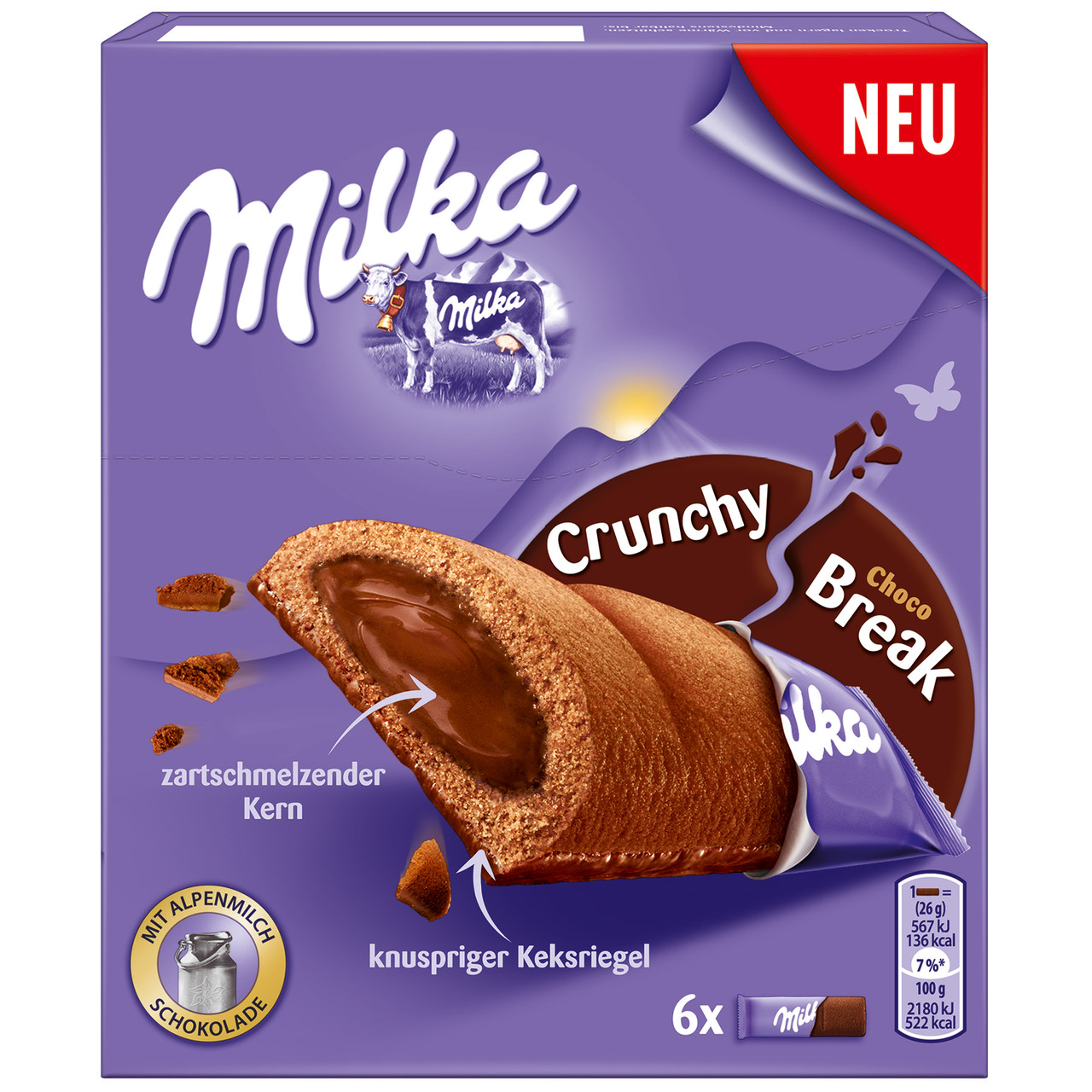 Milka Tender Break Choco 130g  Германия