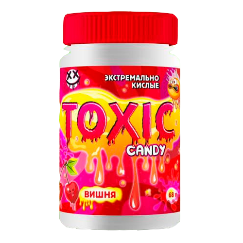 Конфеты Caramila экстремально кислые Toxic Candy Вишня    68гр