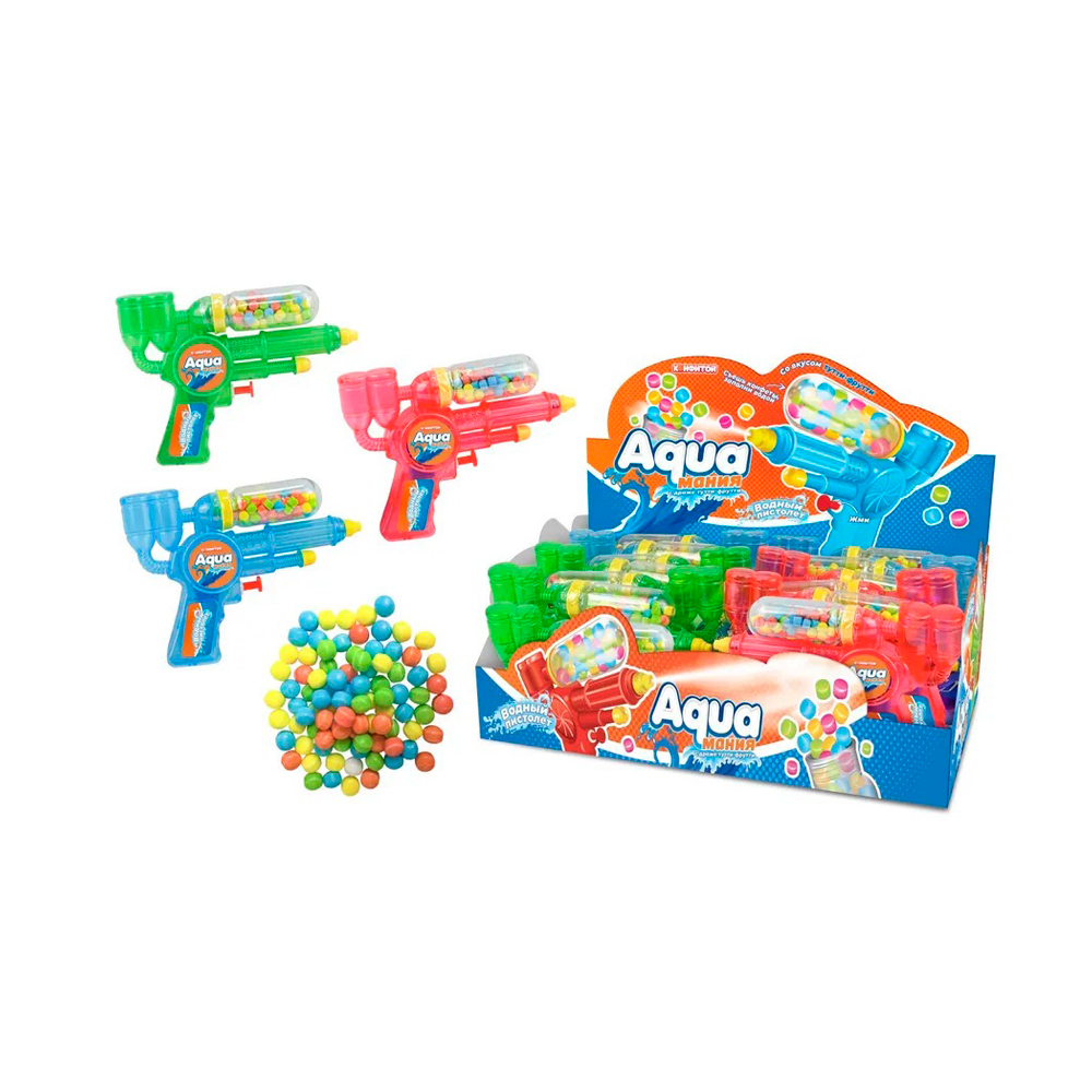 Драже Тутти-Фрутти Aqua мания водный пистолет   15гр