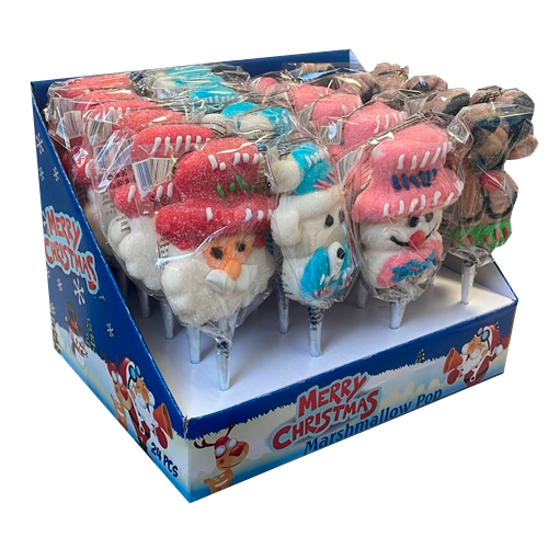 Жевательный мармелад на палочке Merry Cristmas Marsmallow Pop 4 вида 35гр