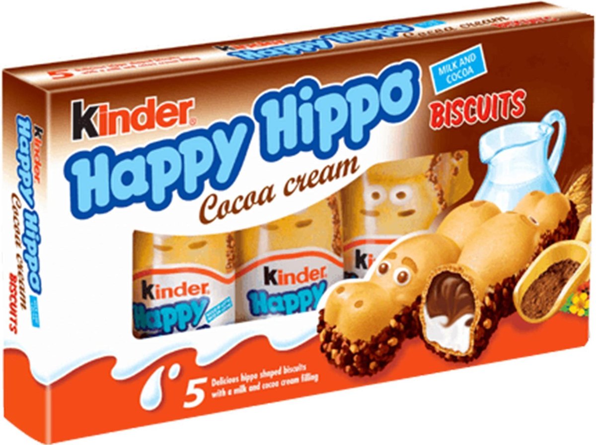 Вафли Kinder Happy Hippo Cacao   20,7гр