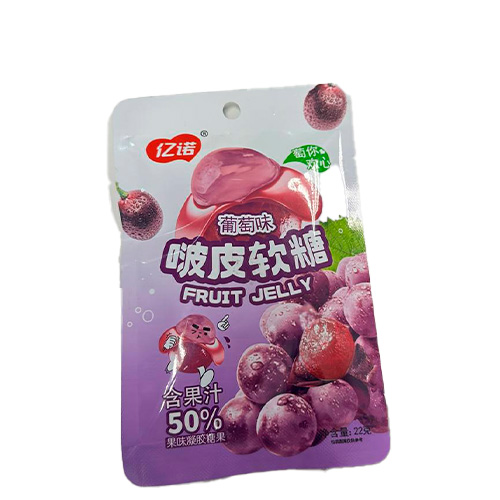 Конфеты Fruit Jelly виноград красный   22гр
