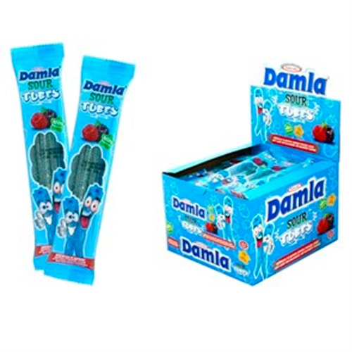 Жев.мармелад Damla Кислые Трубочки (Малина-Ежевика) 35гр