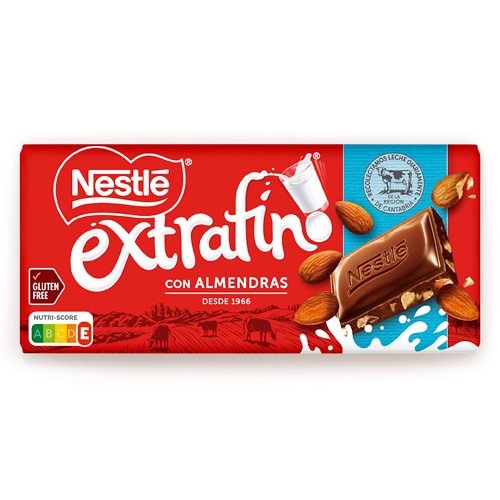 Шоколад Nestle Extrafino с миндалем  123гр