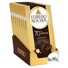 Шоколад Ferrero Rocher 70% Cocoa Hazelnut   90гр