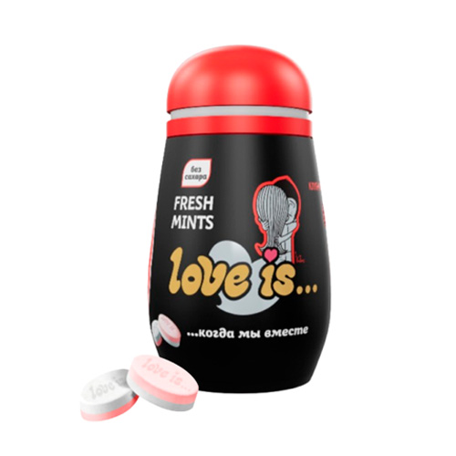 Конфеты Love is освежающие со вкусом клубники  45гр