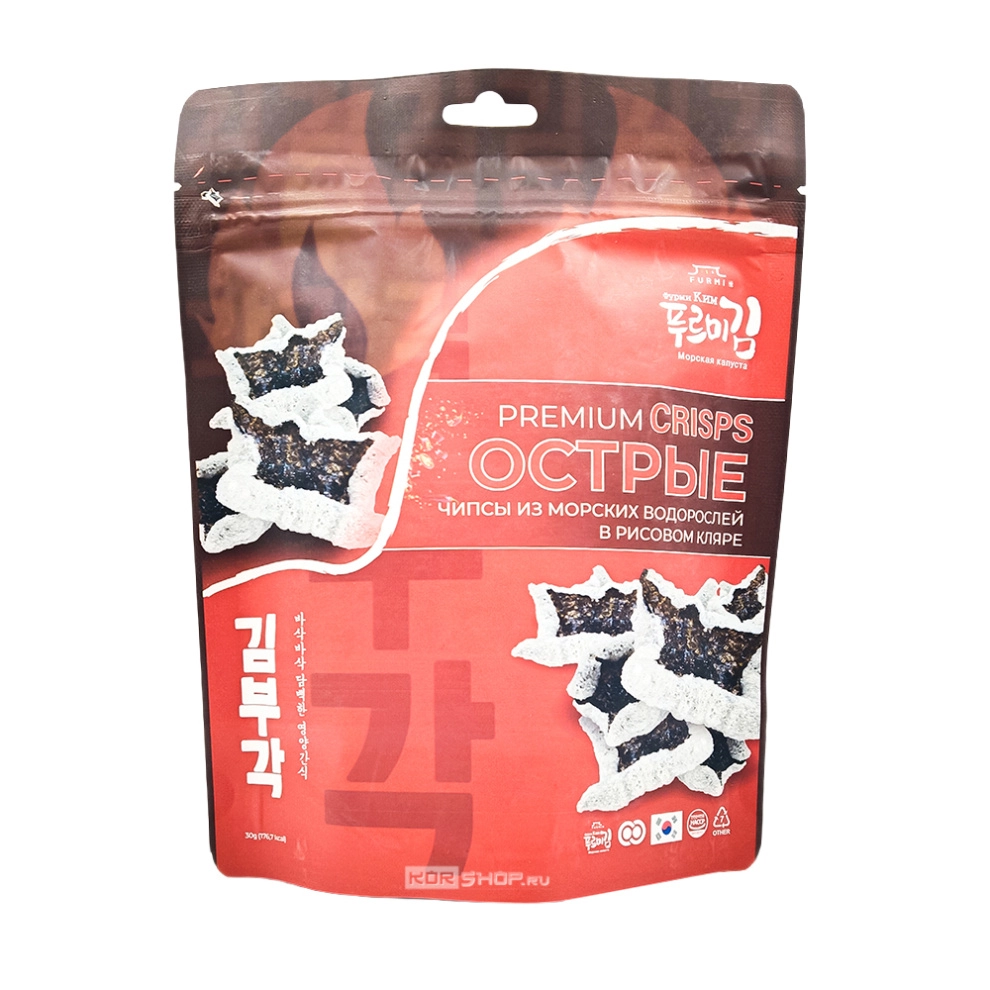 Чипсы из морских водорослей FURMI KIM острые   30гр