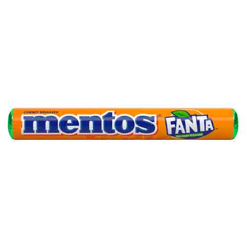 Жев.конфета Mentos Fanta вкус апельсина    29,7гр