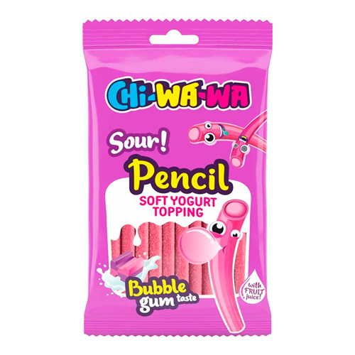 Жев.мармелад Chi-Wa-Wa Sour Pencil Bubble Gum  80гр
