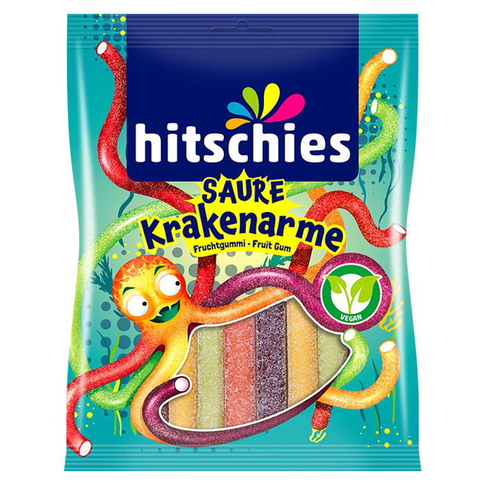 Конфеты Hitschler Saure Krakenarme 125 гр