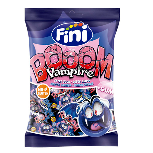 Карамель леденцовая FINI кислая с жеват.резинкой Vampire    80гр