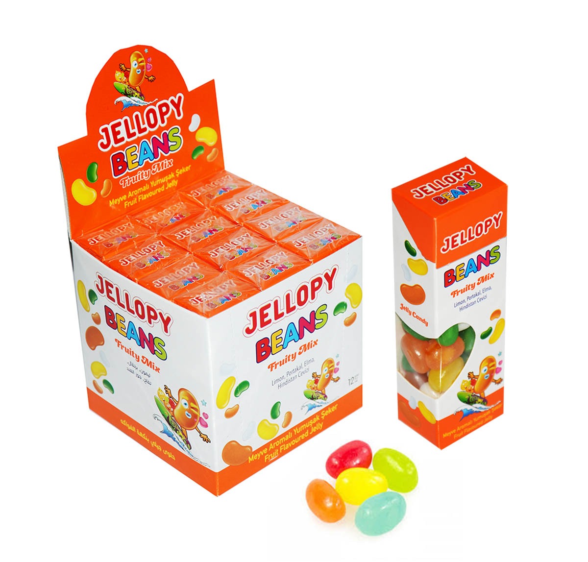 Мармеладные бобы Jellopy Beans Fruit Mix 30гр