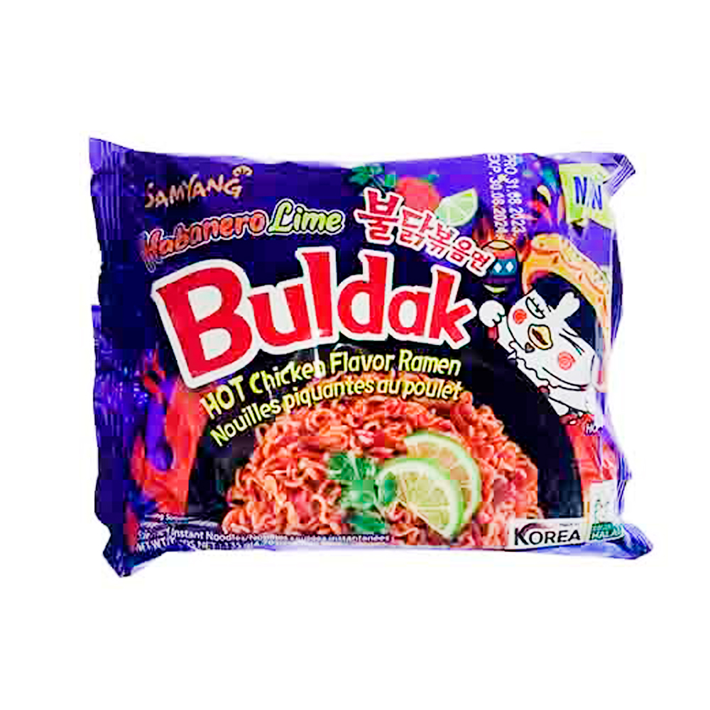 Лапша Samyang Buldak Hot Chicken Flavor Ramen Habanero Lime   135гр