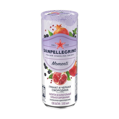 Напиток S. Pellegrino Гранат - черная смородина 330мл.