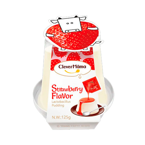 Пудинг CleverMama Lactobacillus Pudding with Strawberry Jam   125гр