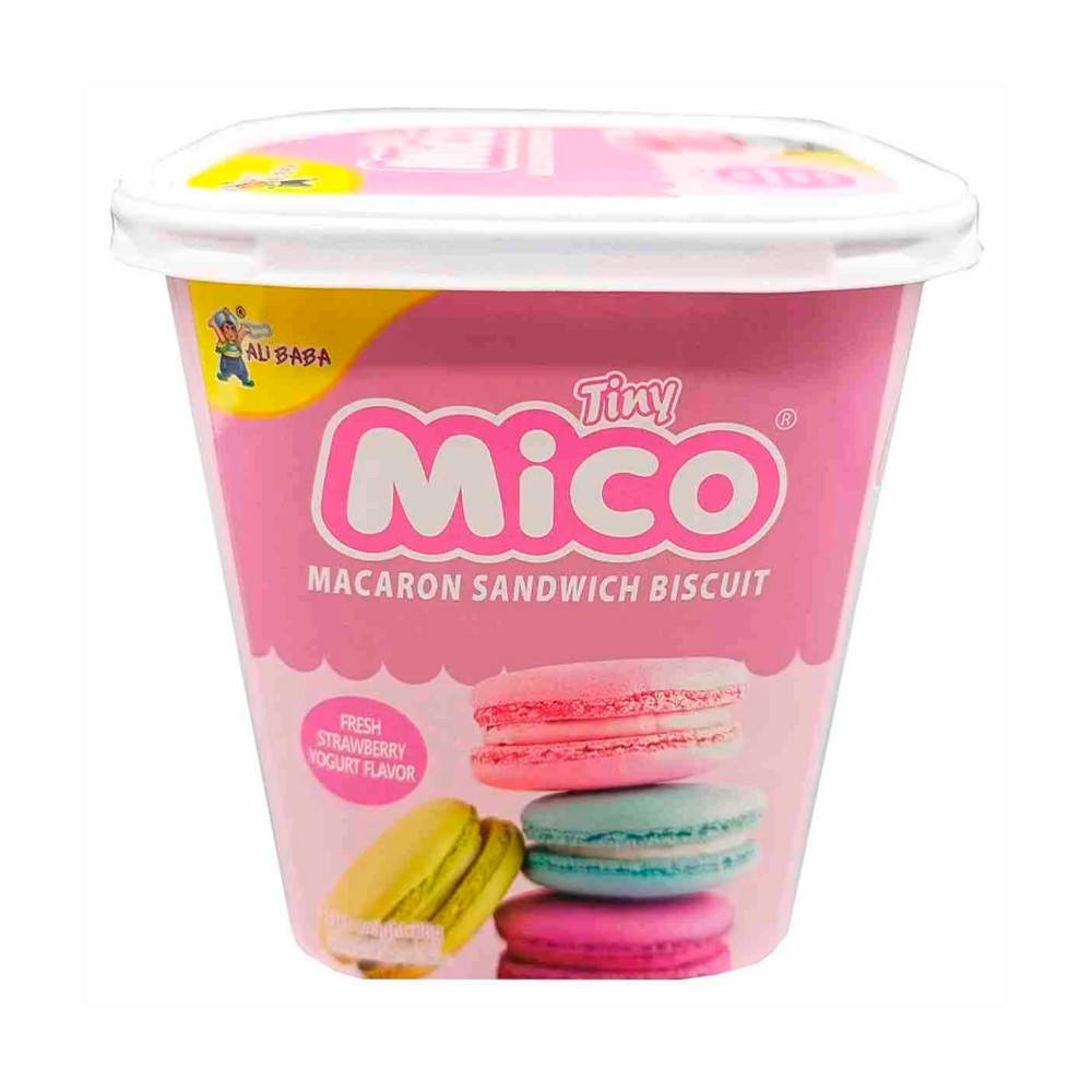 Печенье Tiny Mico Macaron Sandwich Fresh Strawberry Yogurt   88гр