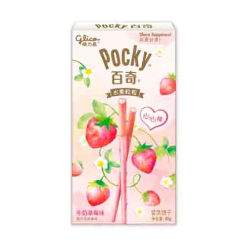 Бисквитные палочки Pocky со вкусом молочной клубники   45гр