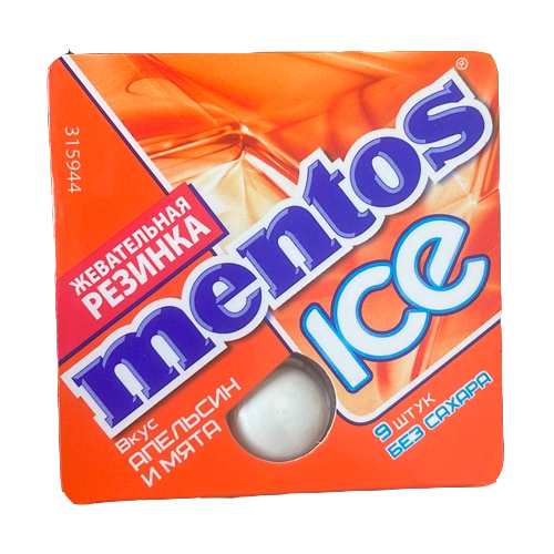 Жевательная резинка Mentos Ice Апельсин и Мята 12,9гр.
