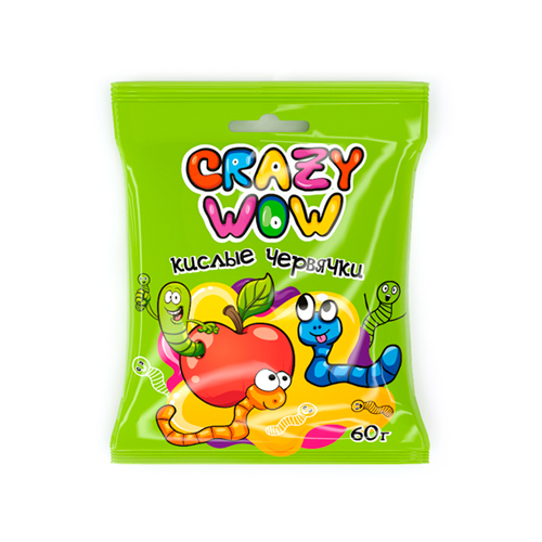 Жев.мармелад CrazyWOW червяки 60гр